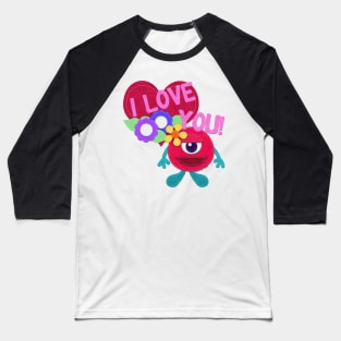 I Love You! Felt Monster Baseball T-Shirt